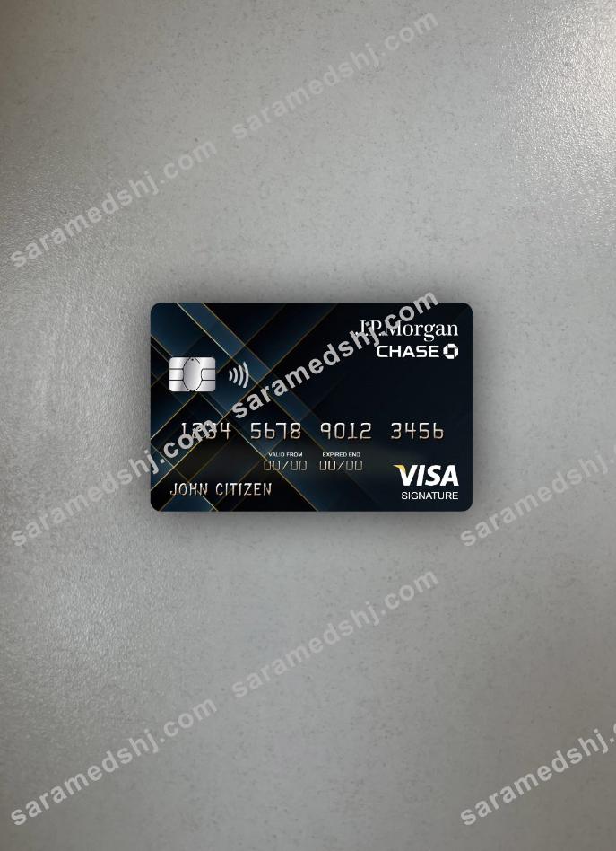 USA JP Morgan Chase bank visa signature card photolook front